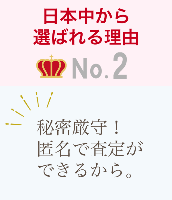 秘密厳守で安心できるから